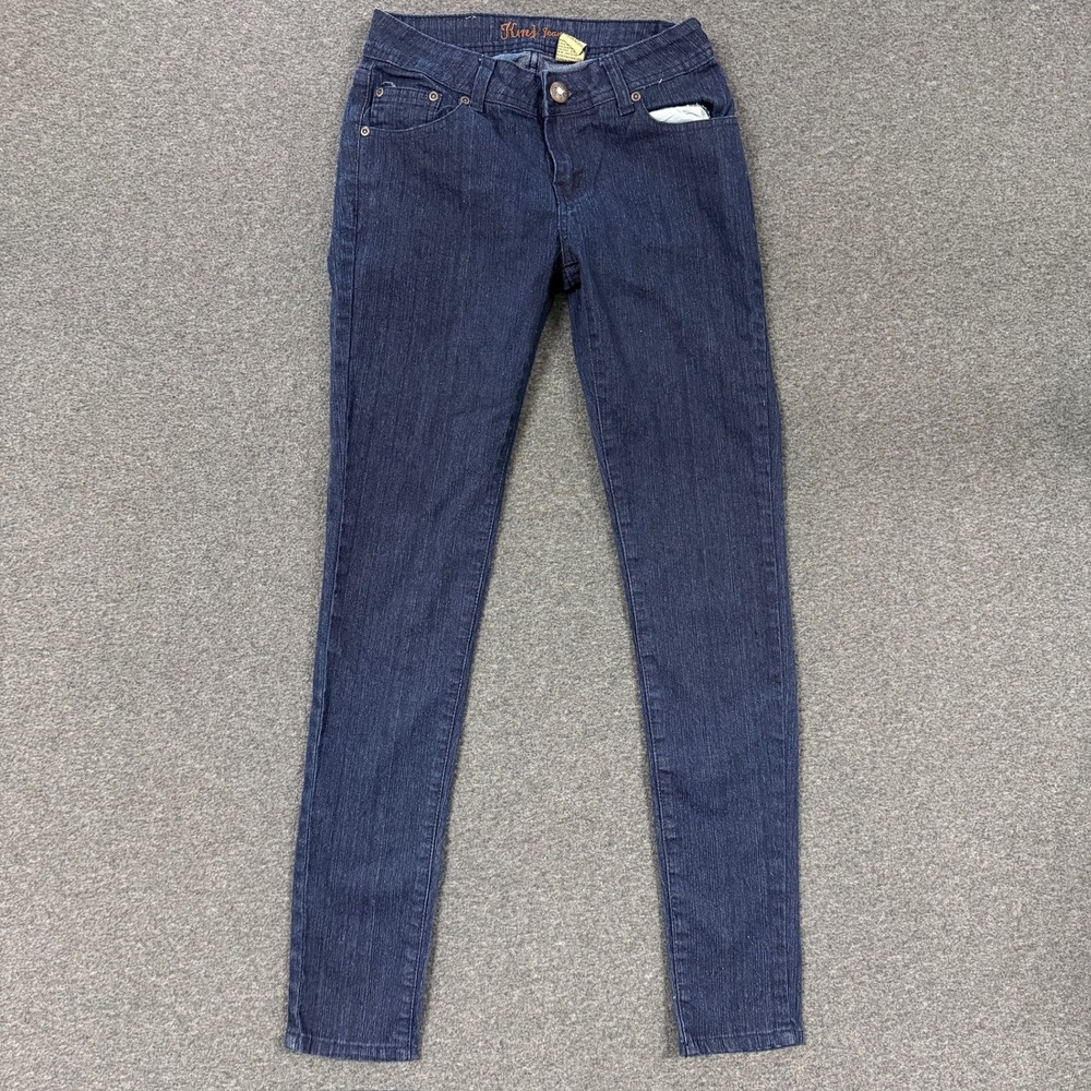 Modern Kmj Jeans Skinny Pants Womens 5 Blue Good Rhinestone Embellished 2292